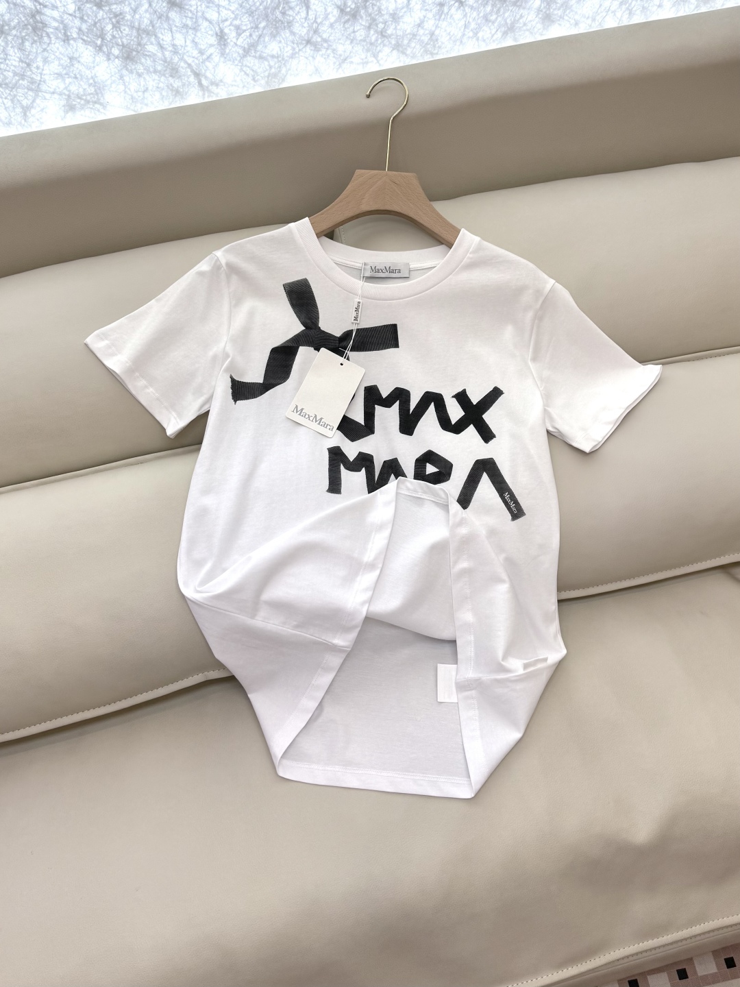 QG0105#新款T恤。
max 字母印花 短袖T恤 黑色 绿色 SML