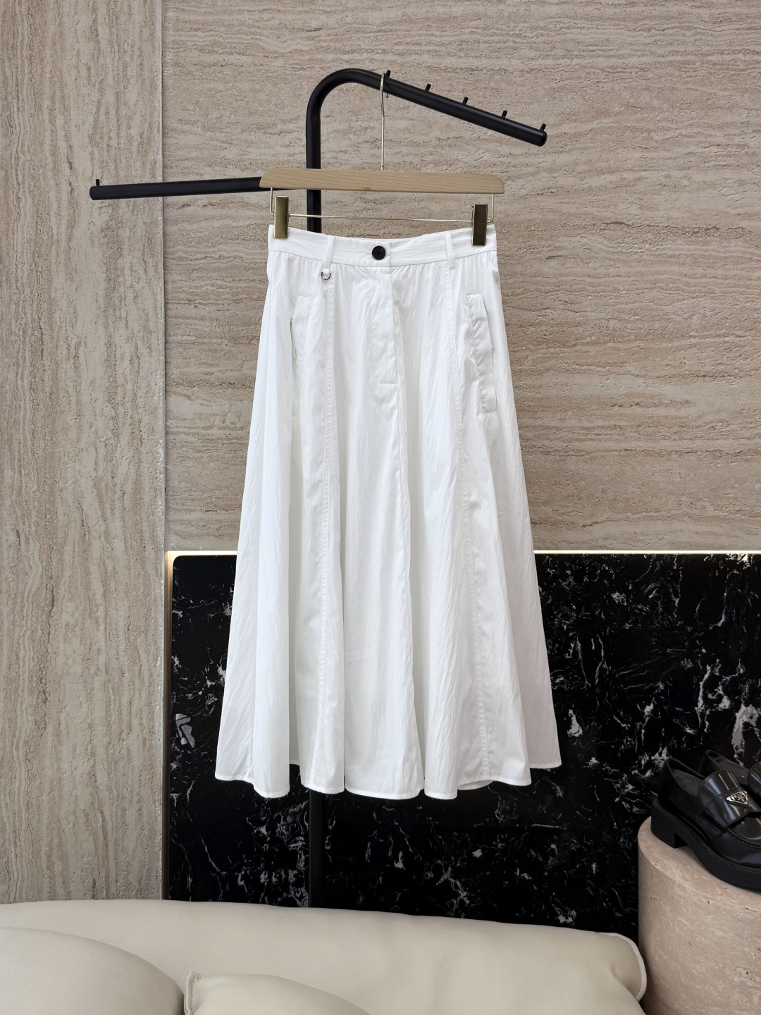 NO:425093,CX0106# new skirt PR triangle logo A-line long skirt black white SML, skirts, alexander wang19860909CX0106#新款半裙 PR 三角标 A字摆 长半裙 黑色 白色 SML,,skirts,alexander wang,Women's clothing