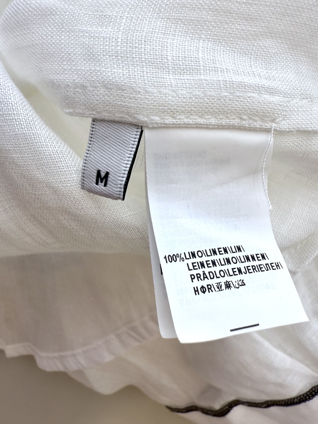 LZ25047A#新款衬衫。
BC 100% 亚麻 长袖链条装饰衬衫 白色 本麻色 SML