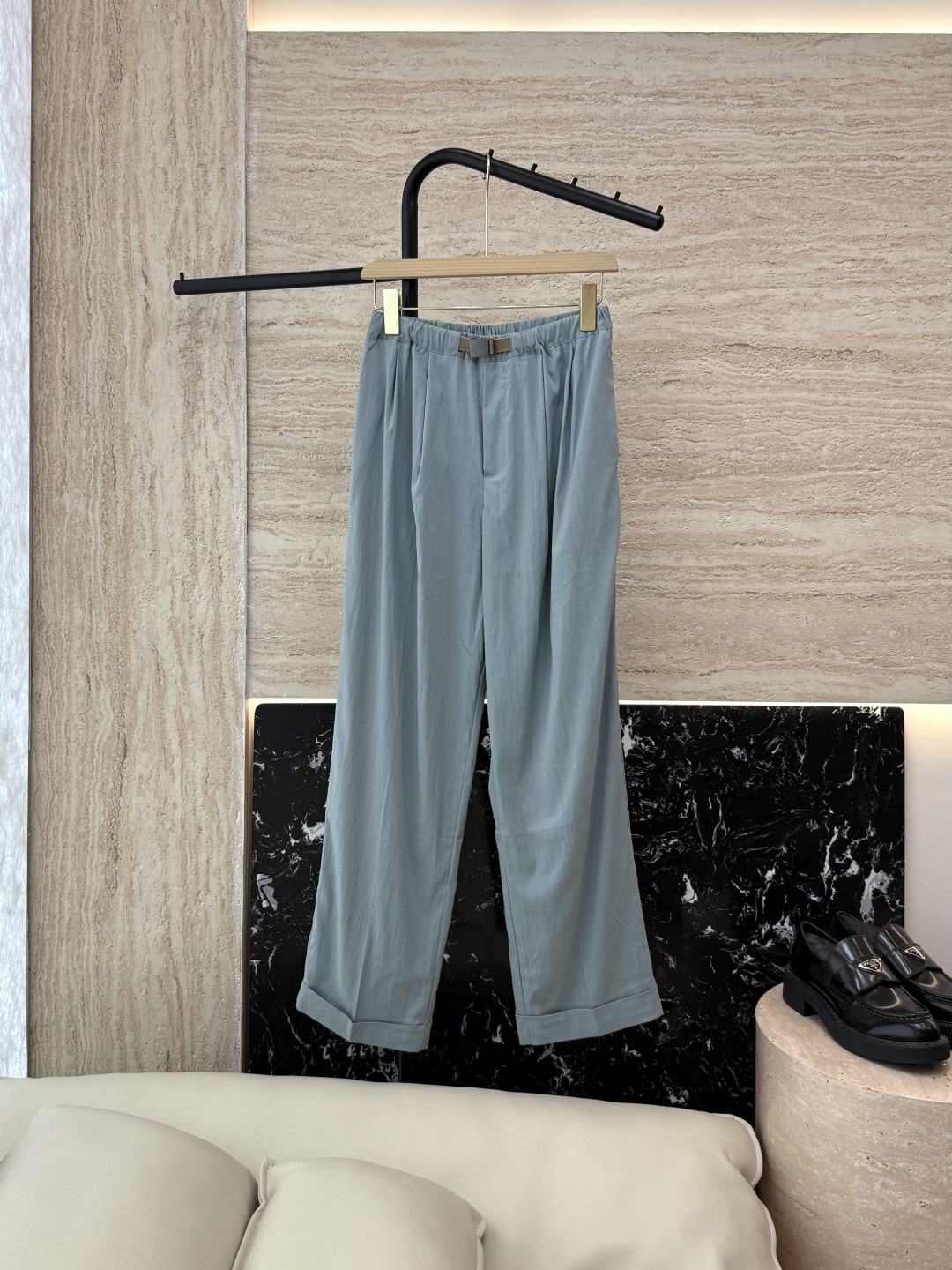 NO:431356,LZ23066# BC Customized Invisible Belt Elastic Waist Casual Trousers Black Blue SML,,alexander wang19860909LZ23066# BC 定制款隐形腰带松紧腰休闲长裤 黑色 蓝色 SML,,alexander wang,Women's clothing