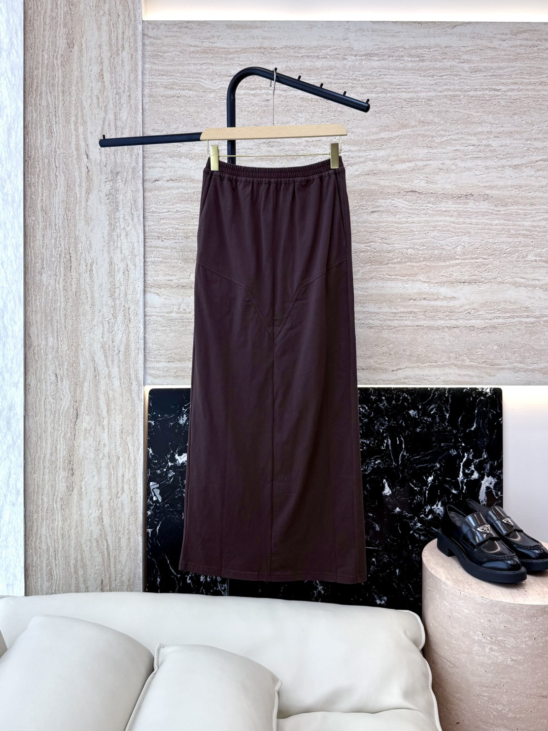 NO:431364,LZ24004# BC spliced ​​geometric pattern cotton long skirt brown black SML, skirts, alexander wang19860909LZ24004# BC 拼接几何纹 棉料 长半裙 咖色 黑色 SML,,skirts,alexander wang,Women's clothing
