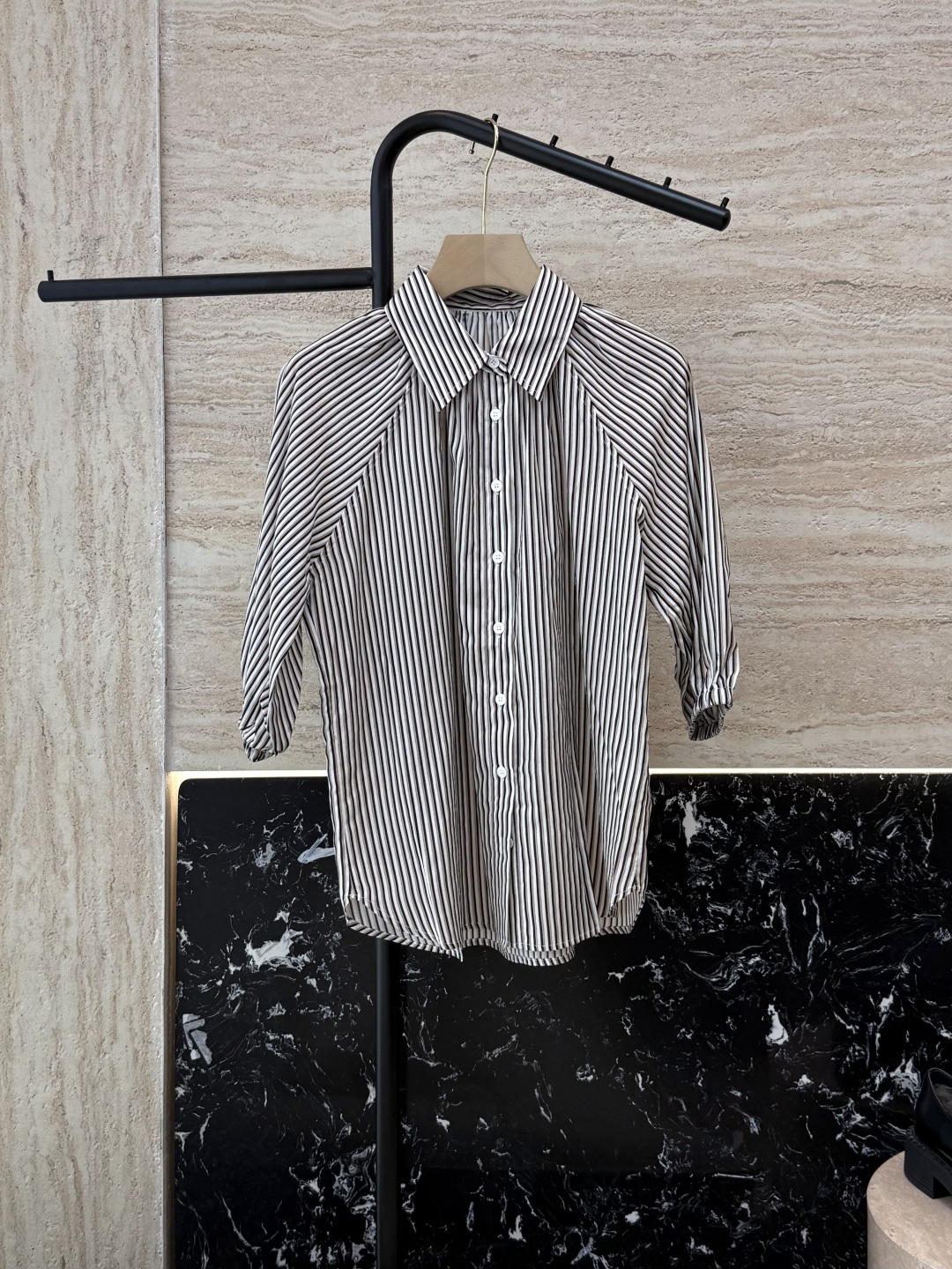 NO:431341,LZ04# BC silk cotton boutique large-scale goods striped print mid-sleeved shirt SML,,shirts,real silk,alexander wang19860909LZ04# BC 真丝棉 精品 大厂货 条纹印花 中袖衬衫 SML,,shirts,real silk,alexander wang,Women's clothing