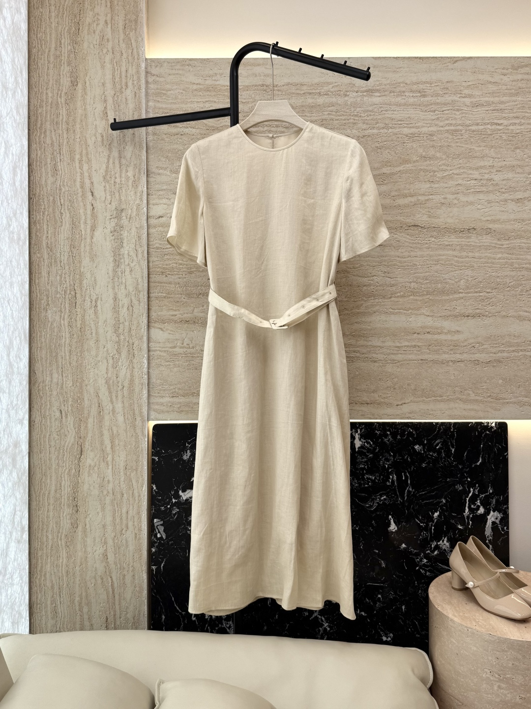 NO:434073,FL023# Zhihe Line Short-sleeved Dress Coffee Beige 36/38/40/42,,skirts,T-shirt,alexander wang19860909FL023# 之禾 亚麻 短袖连衣裙 咖色 米色 36/38/40/42,,skirts,T-shirt,alexander wang,Women's clothing