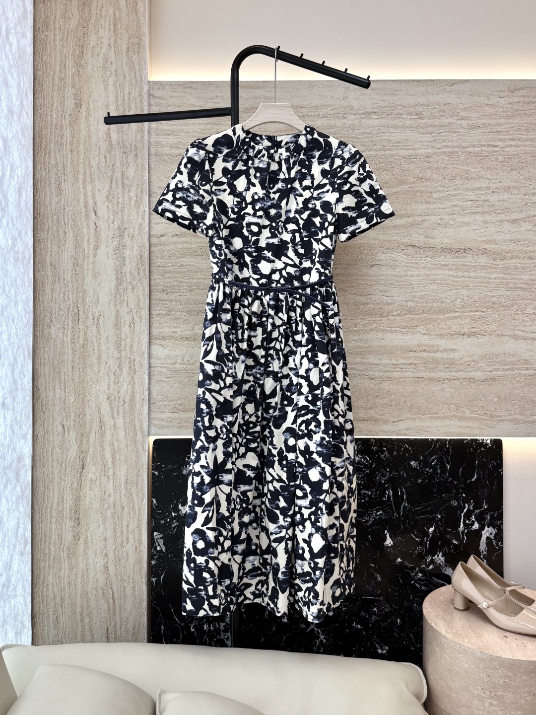BS784#新款连衣裙。
max mara 100% 棉 印花 短袖连衣裙 36/38/40/42