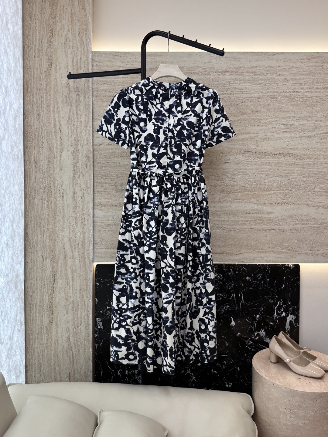 BS784#新款连衣裙。
max mara 100% 棉 印花 短袖连衣裙 36/38/40/42