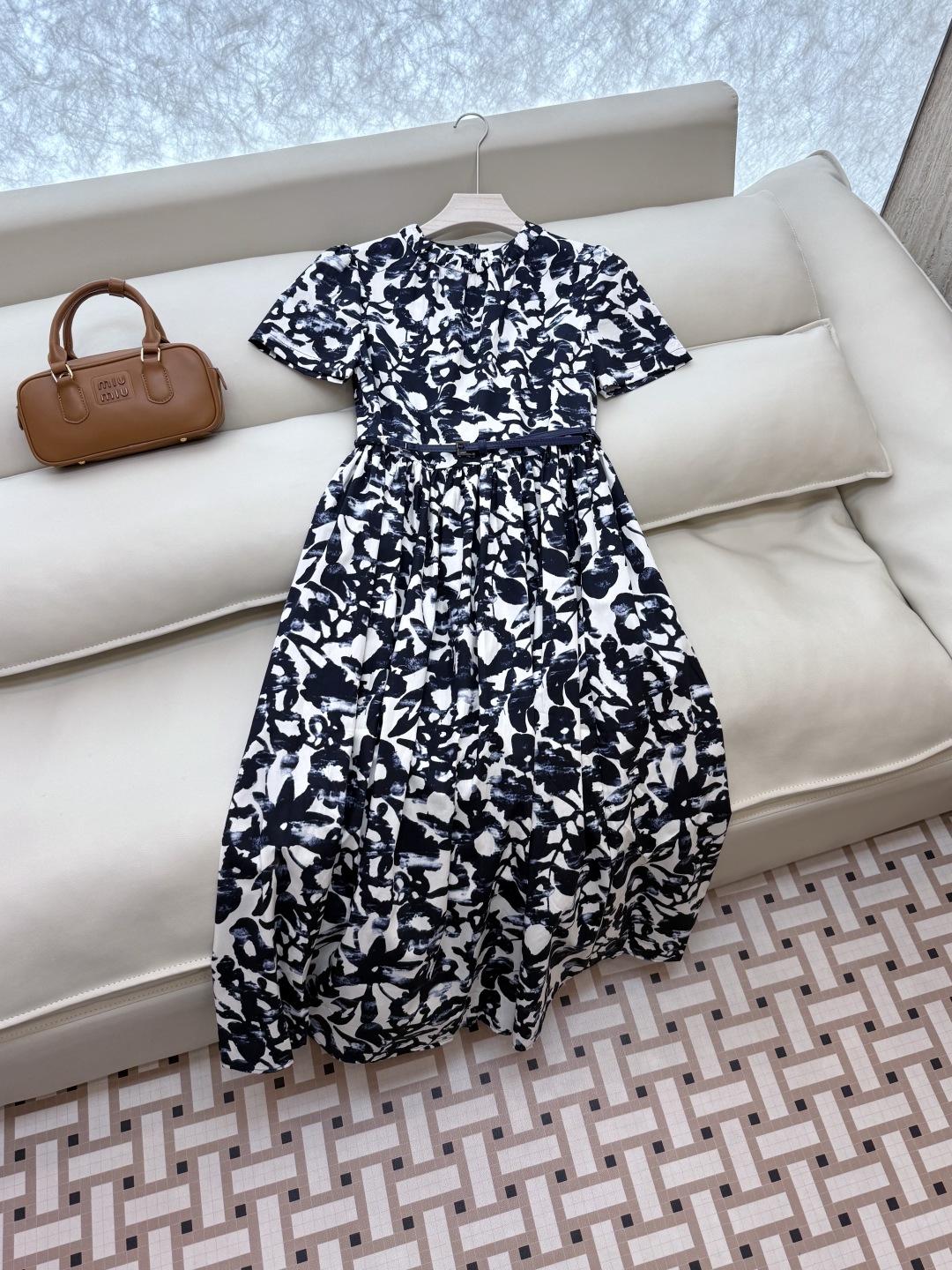 BS784#新款连衣裙。
max mara 100% 棉 印花 短袖连衣裙 36/38/40/42
