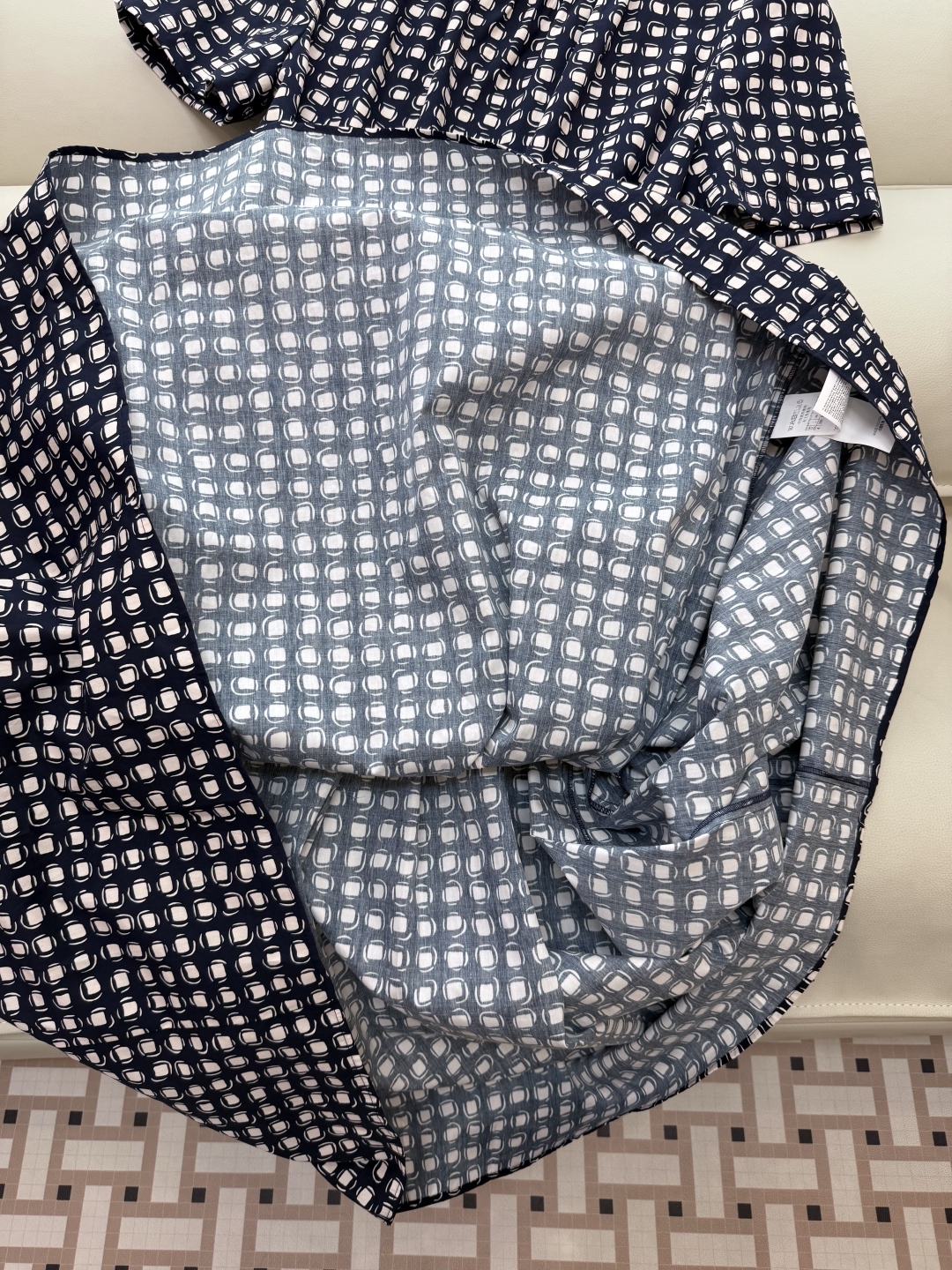 BS807#新款连衣裙。
max mara 100% 棉 几何图形印花 短袖连衣裙 36/38/40/4