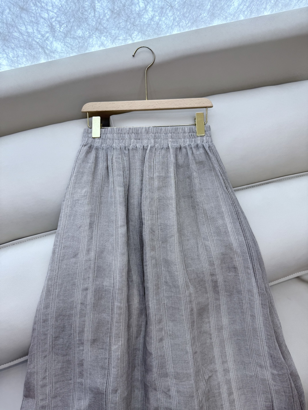 LZ25051#新款半裙。
BC 100% 亚麻 长半裙 米色 SML
