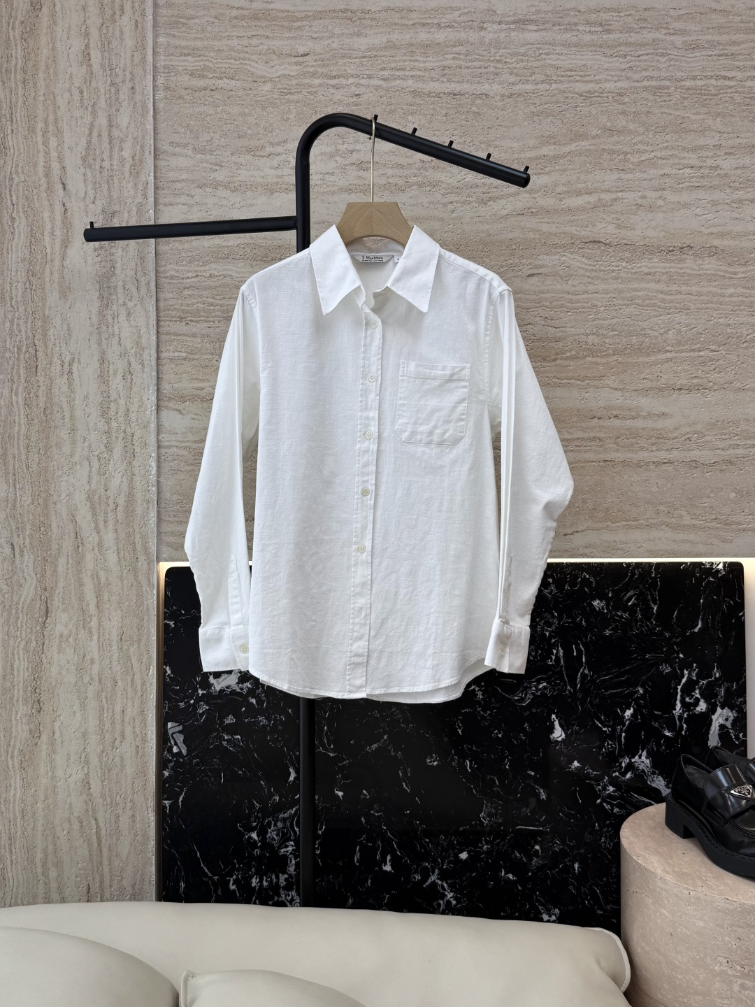 NO:436774,T050# special max 70 hemp long-sleeved loose shirt white blue SML,,shirts,alexander wang19860909T050#特 max 70 麻 长袖宽松款衬衫 白 蓝 SML,,shirts,alexander wang,Women's clothing