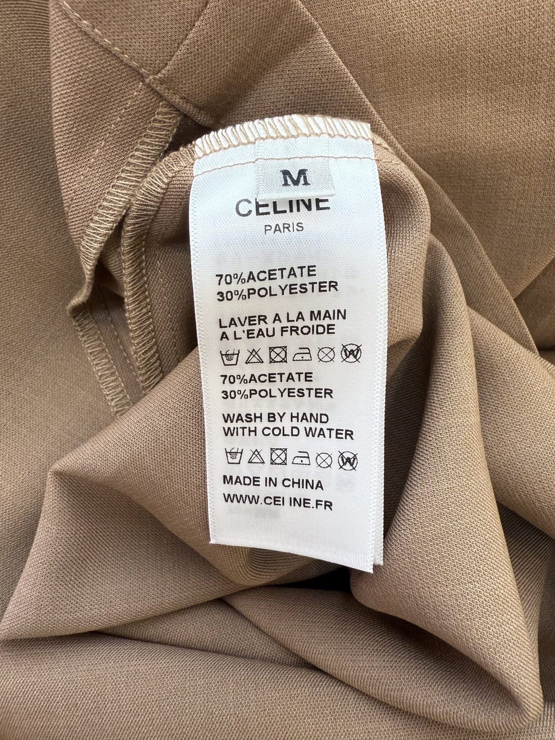 TF036#新款连衣裙。
Celine 70% 醋酸 短袖多口袋工装连衣裙 焦糖咖色 SMLXL