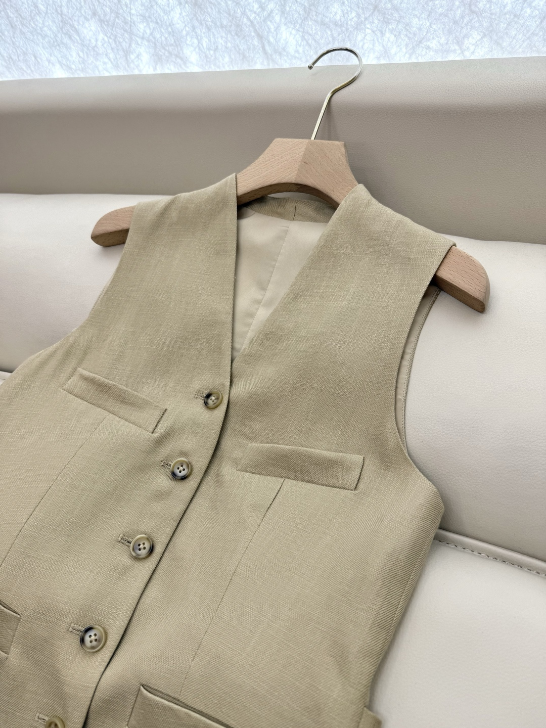 XZ095#新款套装🌾劳夫劳伦 超级大爆款 30% 亚麻 70% 天丝 长袖西装外套➕马甲➕长裤 三件套