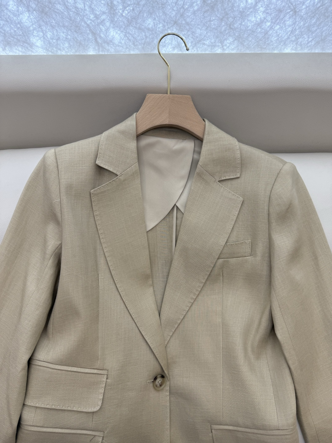 XZ095#新款套装🌾劳夫劳伦 超级大爆款 30% 亚麻 70% 天丝 长袖西装外套➕马甲➕长裤 三件套