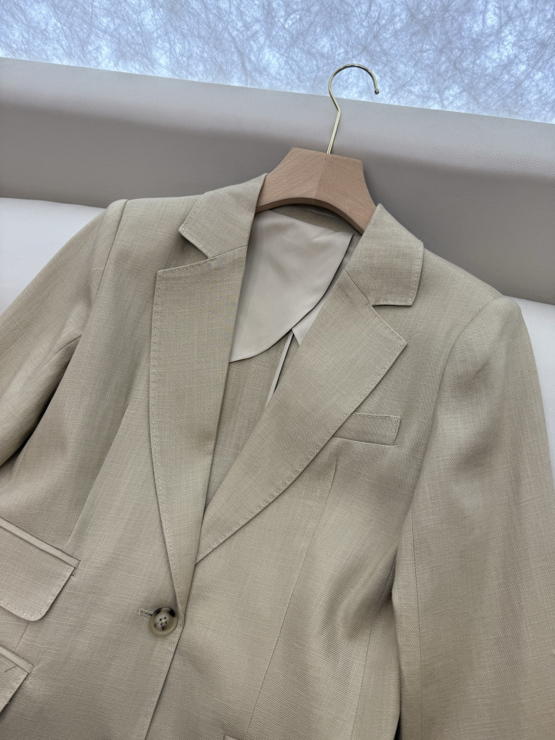 XZ095#新款套装🌾劳夫劳伦 超级大爆款 30% 亚麻 70% 天丝 长袖西装外套➕马甲➕长裤 三件套