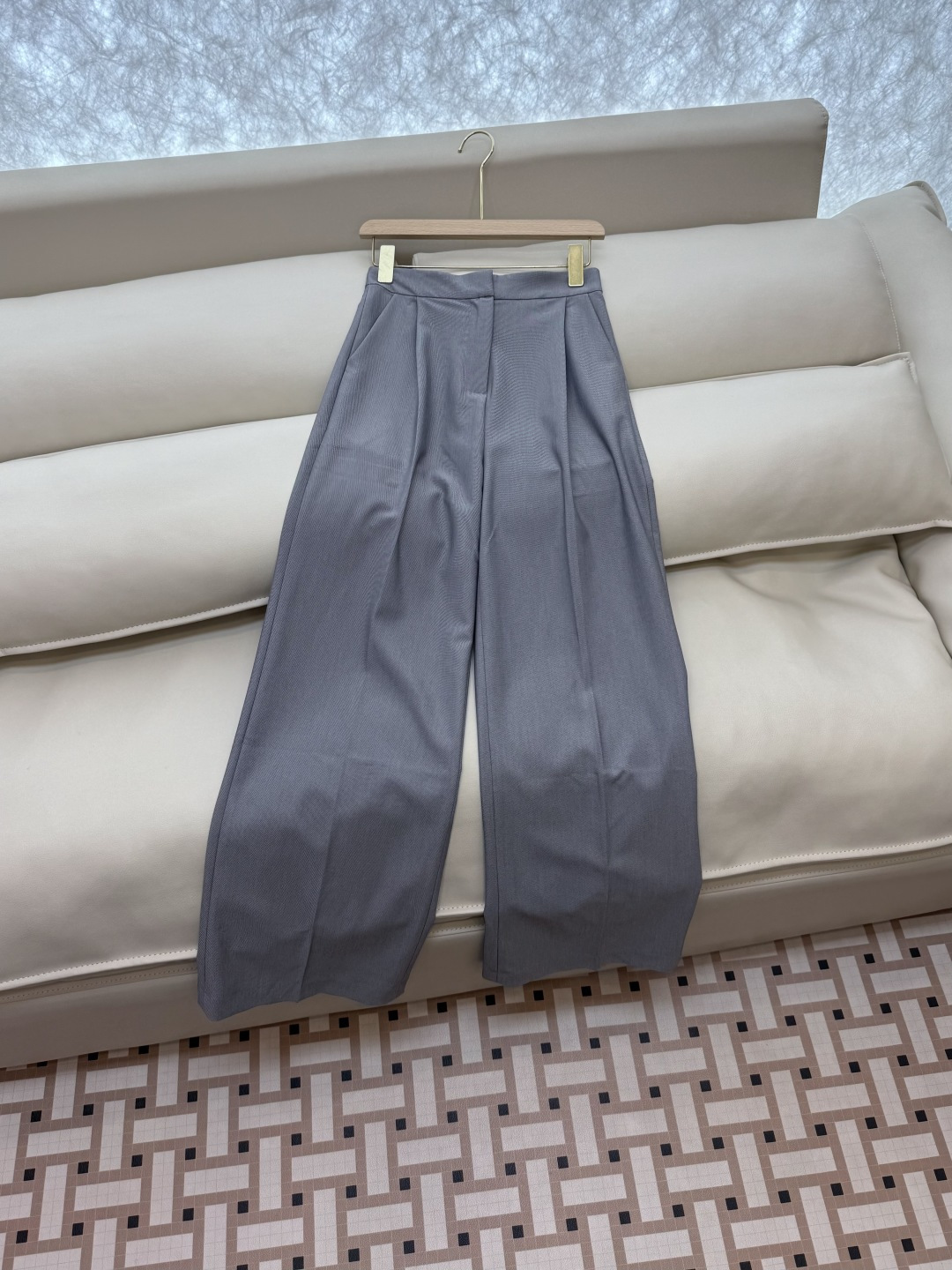 XZ092#新款套装💕Chloe 超级大爆款 西装料长袖外套➕长裤 套装 灰色 SMLXL