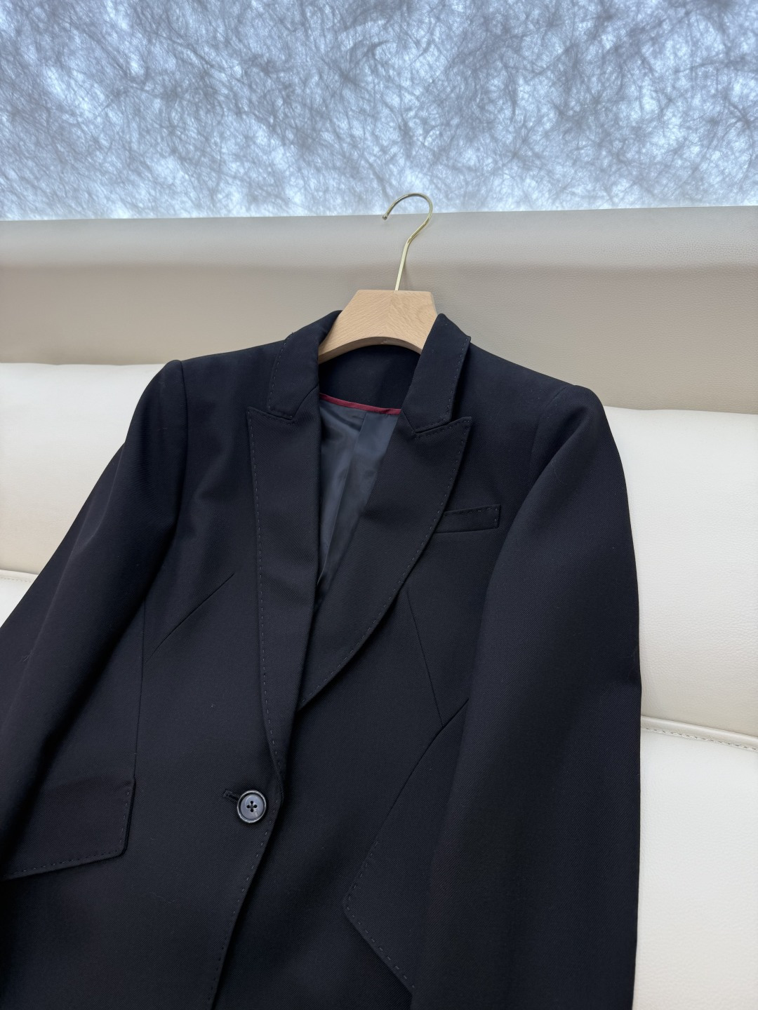 XZ098#新款套装🌾MQ 麦昆 经典爆款 50% 羊毛 西装外套➕长裤套装 黑色 杏色 SMLXL