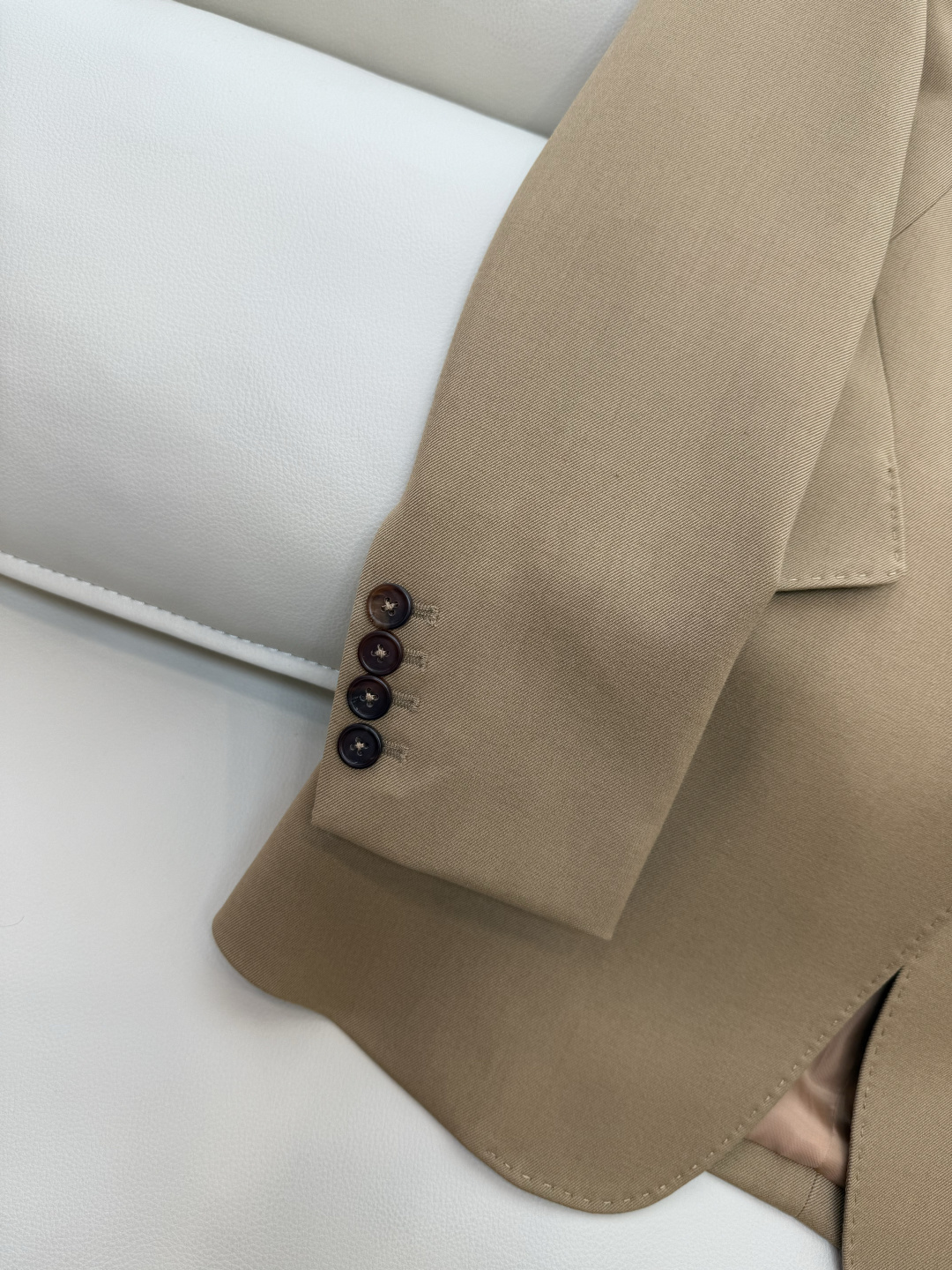 XZ098#新款套装🌾MQ 麦昆 经典爆款 50% 羊毛 西装外套➕长裤套装 黑色 杏色 SMLXL