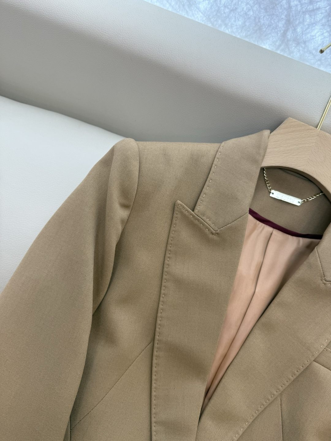 XZ098#新款套装🌾MQ 麦昆 经典爆款 50% 羊毛 西装外套➕长裤套装 黑色 杏色 SMLXL