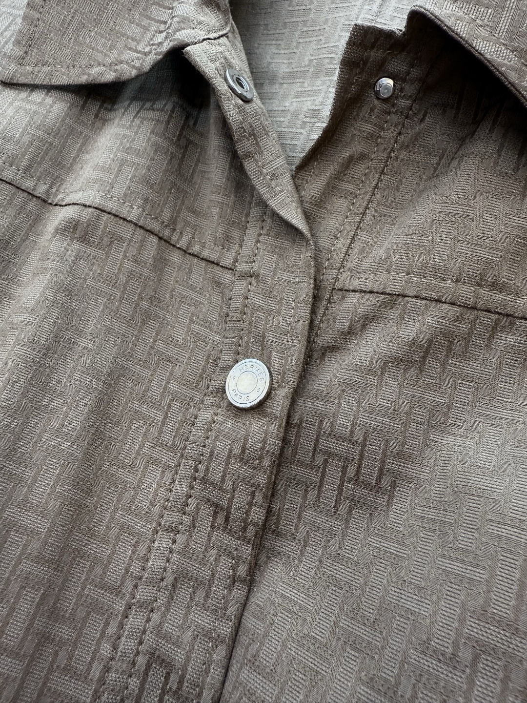 QGL022#新款连衣裙💕Hermes H家 爱马仕 H字母暗纹 七分袖宽松款连衣裙 黑色 燕麦咖色 白