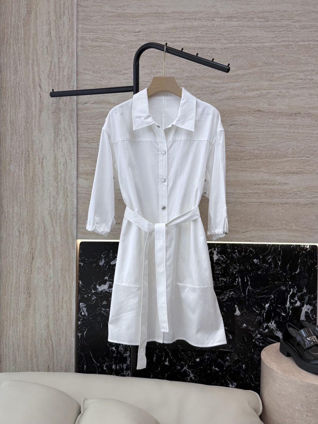 NO:466025,QGL022# new dress P Hermes H home Hermes H letter dark pattern Cropped loose dress Black Oatmeal White SML,,hermes,hermes,skirts,alexander wang19860909QGL022#新款连衣裙P Hermes H家 爱马仕 H字母暗纹 七分袖宽松款连衣裙 黑色 燕麦咖色 白色 SML,,hermes,hermes,skirts,alexander wang,Women's clothing