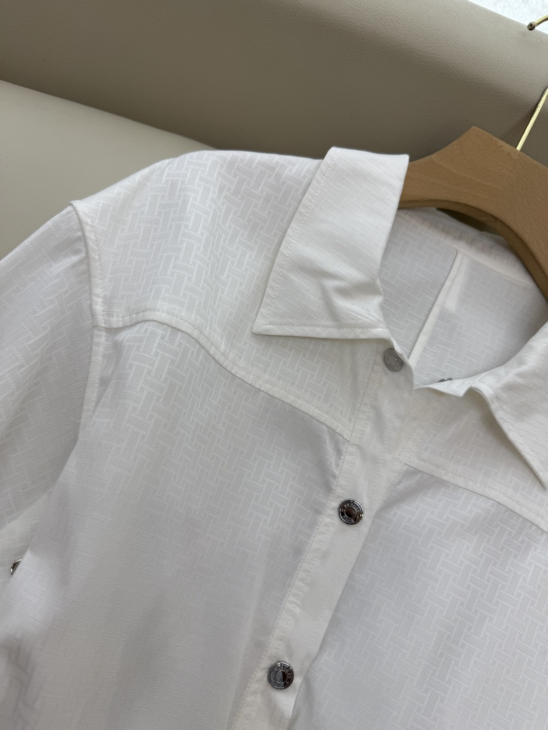 QGL022#新款连衣裙💕Hermes H家 爱马仕 H字母暗纹 七分袖宽松款连衣裙 黑色 燕麦咖色 白