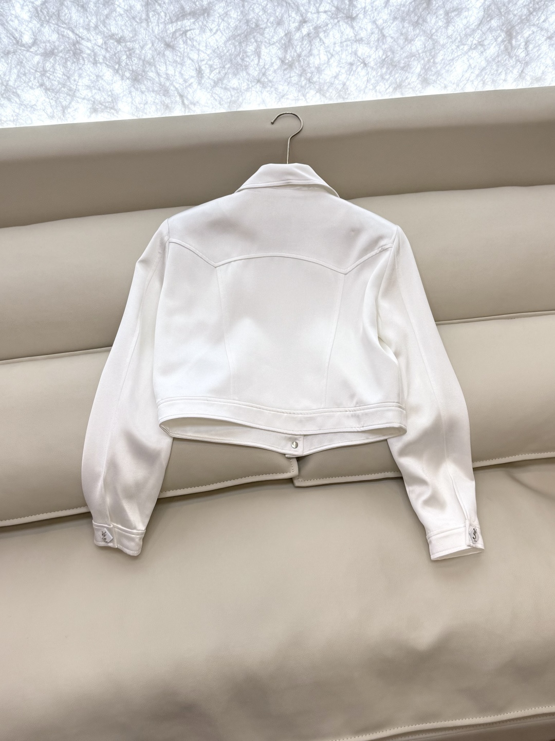 XZ0107#新款外套🌾YSL 100% 醋酸 提花 长袖外套 黑色 白色SMLXL