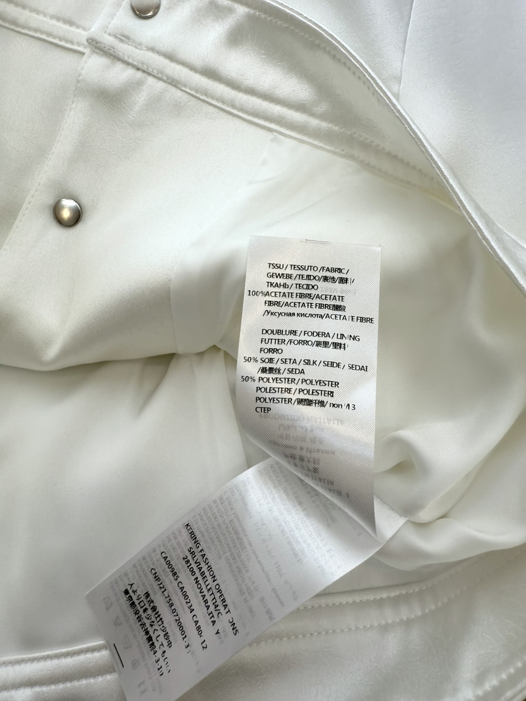 XZ0107#新款外套🌾YSL 100% 醋酸 提花 长袖外套 黑色 白色SMLXL