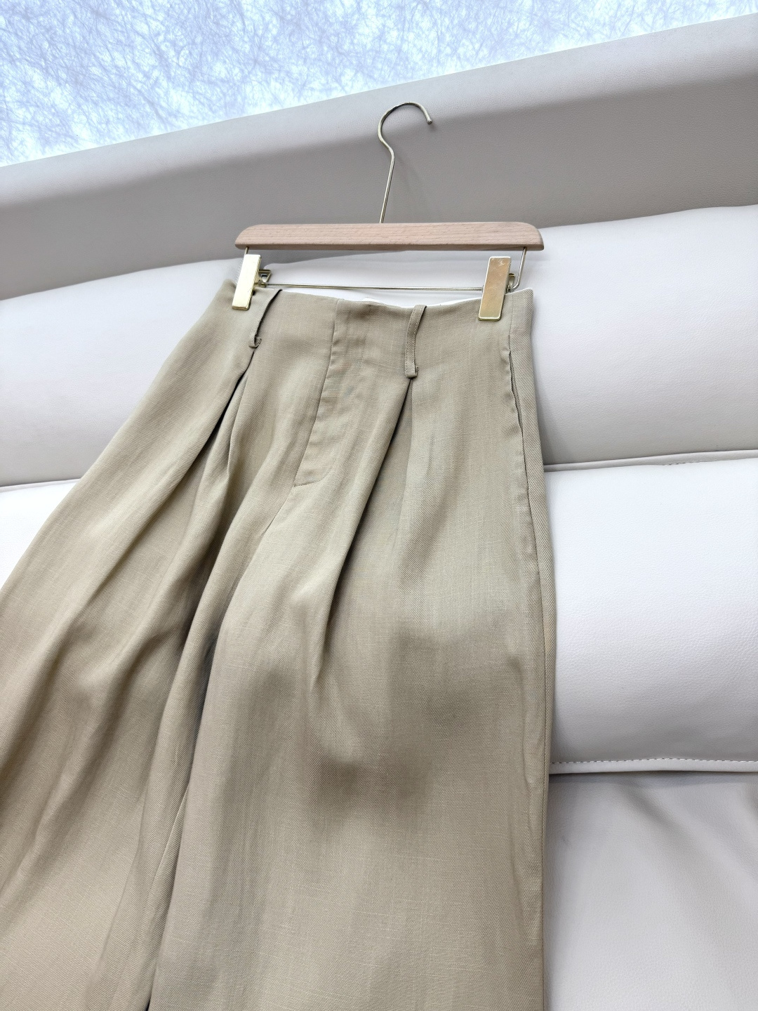 XZ0120#新款套装🌾劳夫劳伦 超级大爆款 30% 亚麻 70% 天丝 马甲➕长裤 套装 杏色 SML