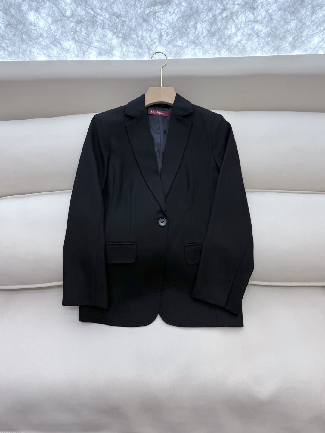 TF8001#新款套装🌾Max mara 60%羊毛 长袖西装外套 ➕长裤 套装 黑色 卡其色 36/3