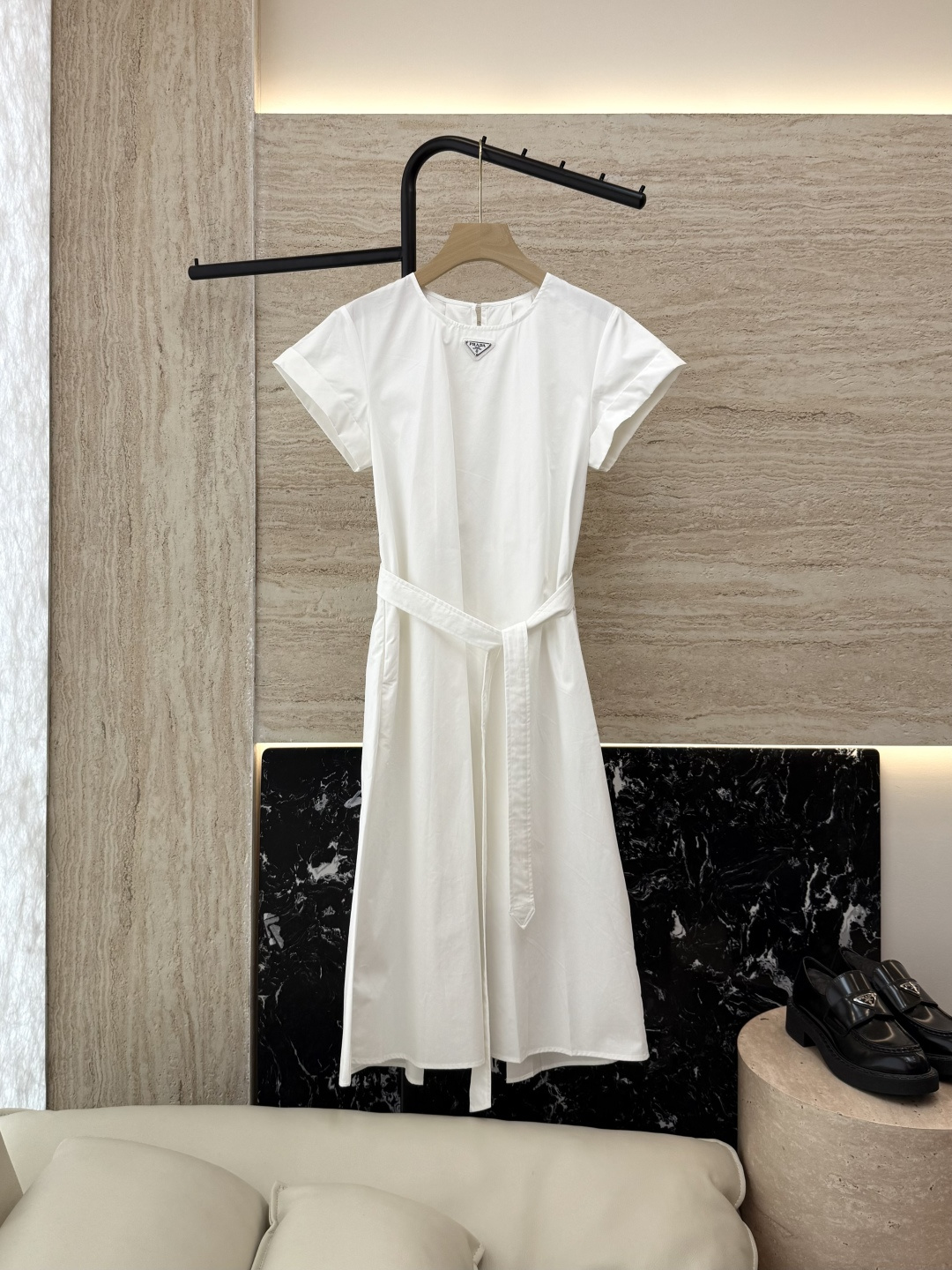 NO:446853,CX0124# new dress PR triangle short-sleeved cotton dress black white SML, skirts, T-shirt, alexander wang19860909CX0124#新款连衣裙 PR 三角标 短袖棉 连衣裙 黑色 白色 SML,,skirts,T-shirt,alexander wang,Women's clothing