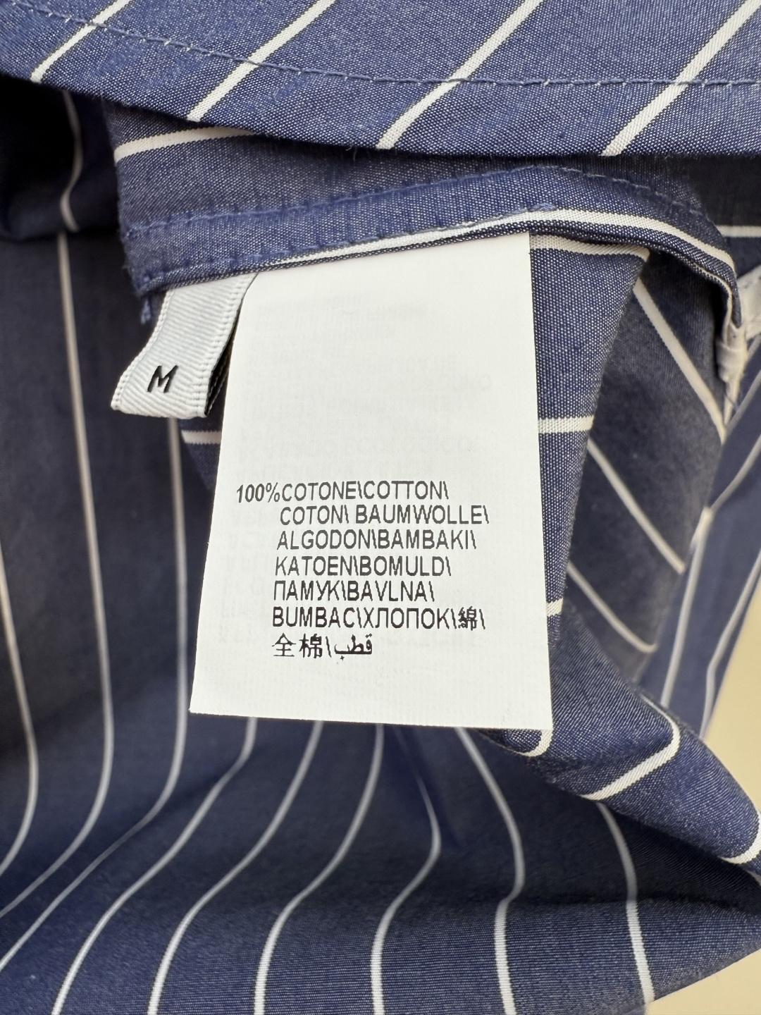 LZ25057#新款衬衫💕BC 新款 秋装 条纹印花 100% 棉 长袖衬衫 SML