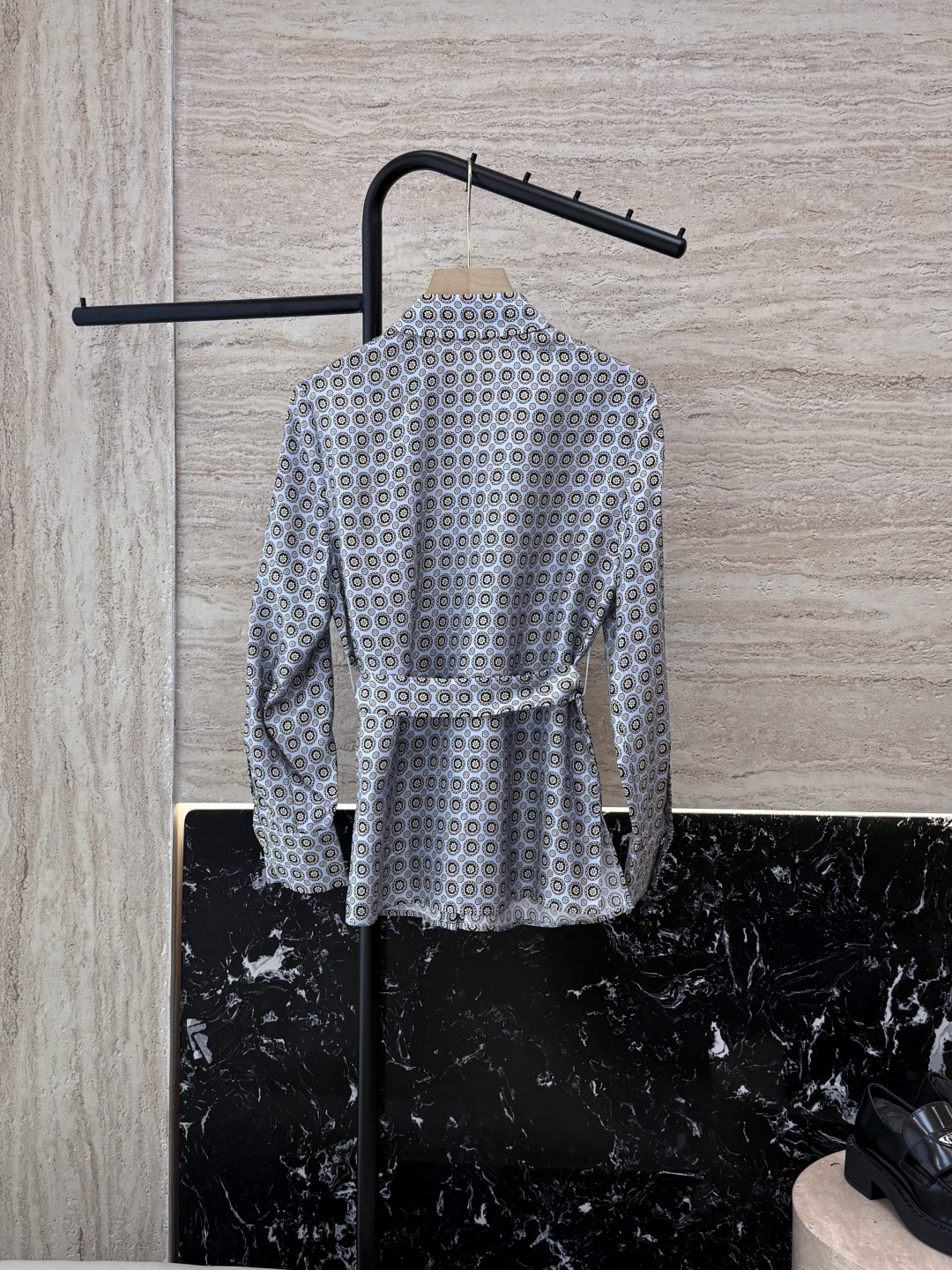 BS965#新款衬衫💕Max 100% 斜纹真丝印花长袖衬衫 36/38/40/42