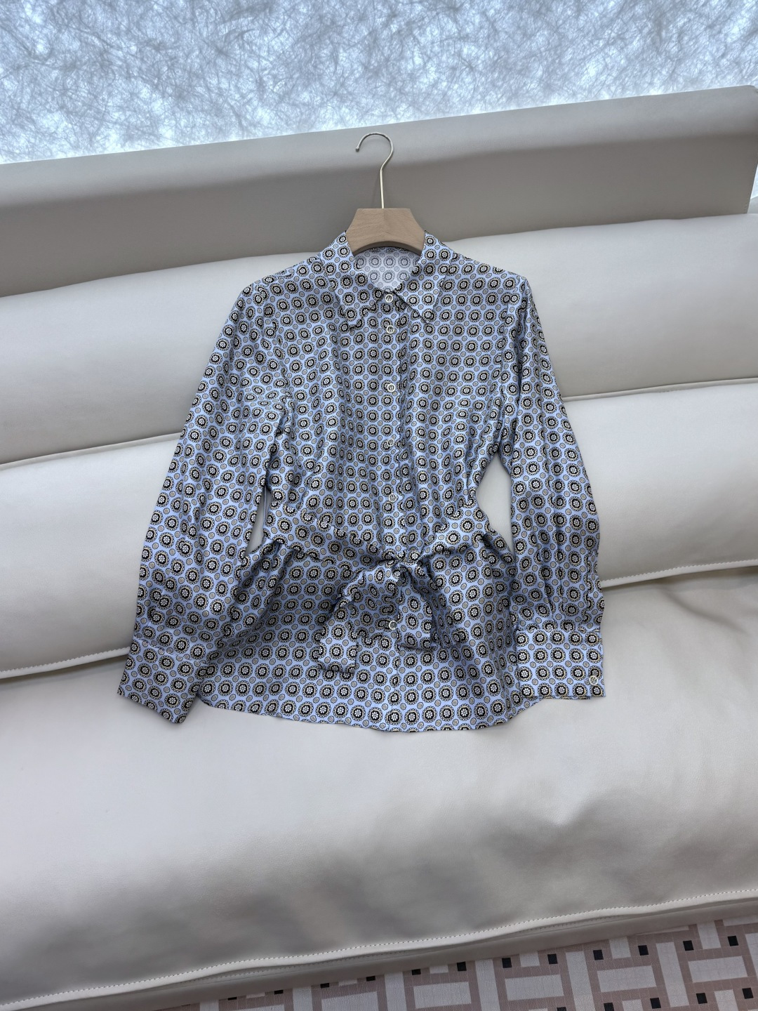 BS965#新款衬衫💕Max 100% 斜纹真丝印花长袖衬衫 36/38/40/42