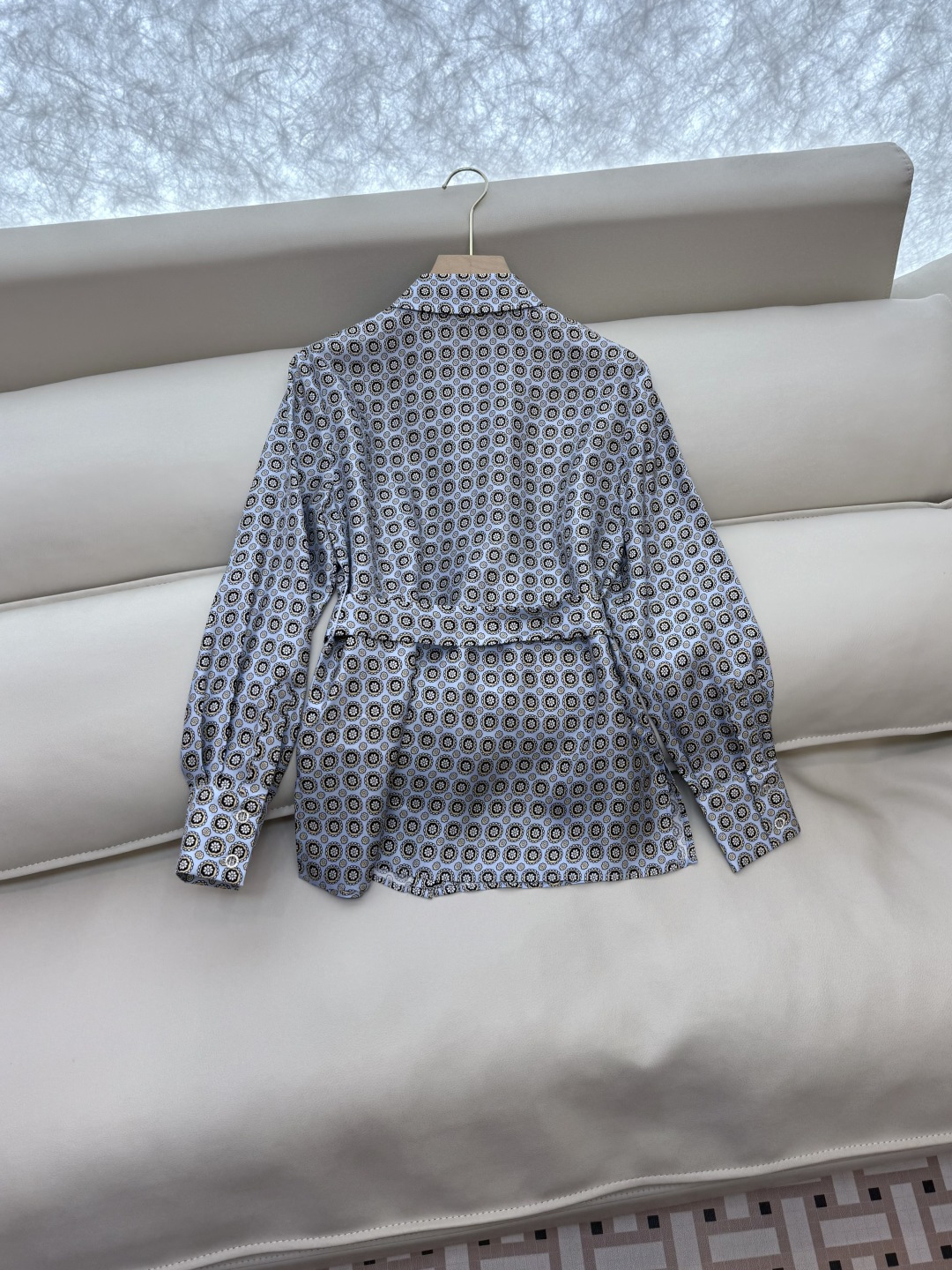 BS965#新款衬衫💕Max 100% 斜纹真丝印花长袖衬衫 36/38/40/42