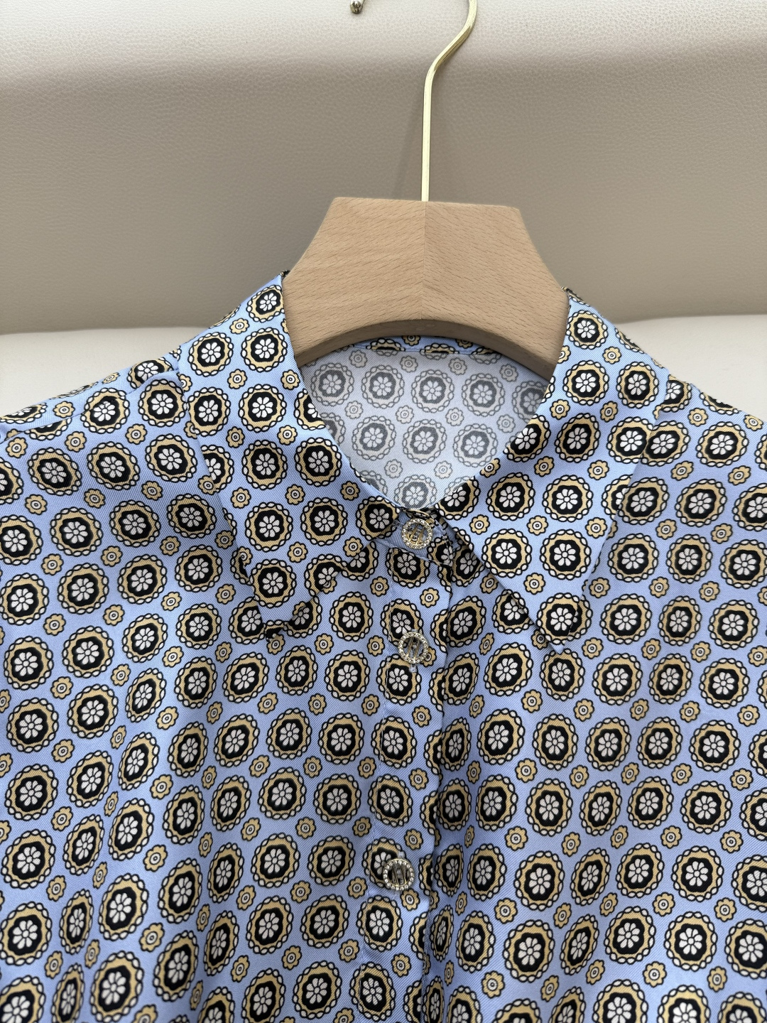 BS965#新款衬衫💕Max 100% 斜纹真丝印花长袖衬衫 36/38/40/42