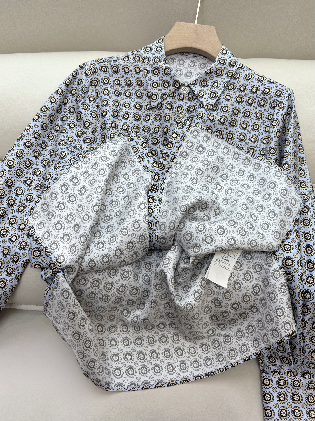 BS965#新款衬衫💕Max 100% 斜纹真丝印花长袖衬衫 36/38/40/42