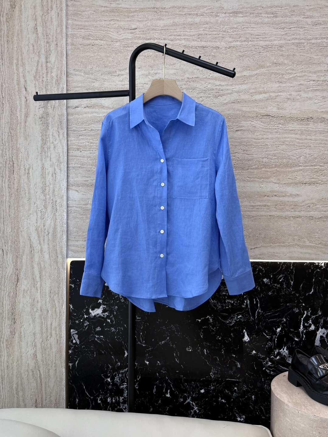 NO:454173,340BS969# new shirt L linen minimalist style long-sleeved shirt blue SMLXL, loro piana,shirts,alexander wang19860909340BS969#新款衬衫 L 亚麻 极简风 长袖衬衫 蓝色 SMLXL,,loro piana,shirts,alexander wang,Women's clothing