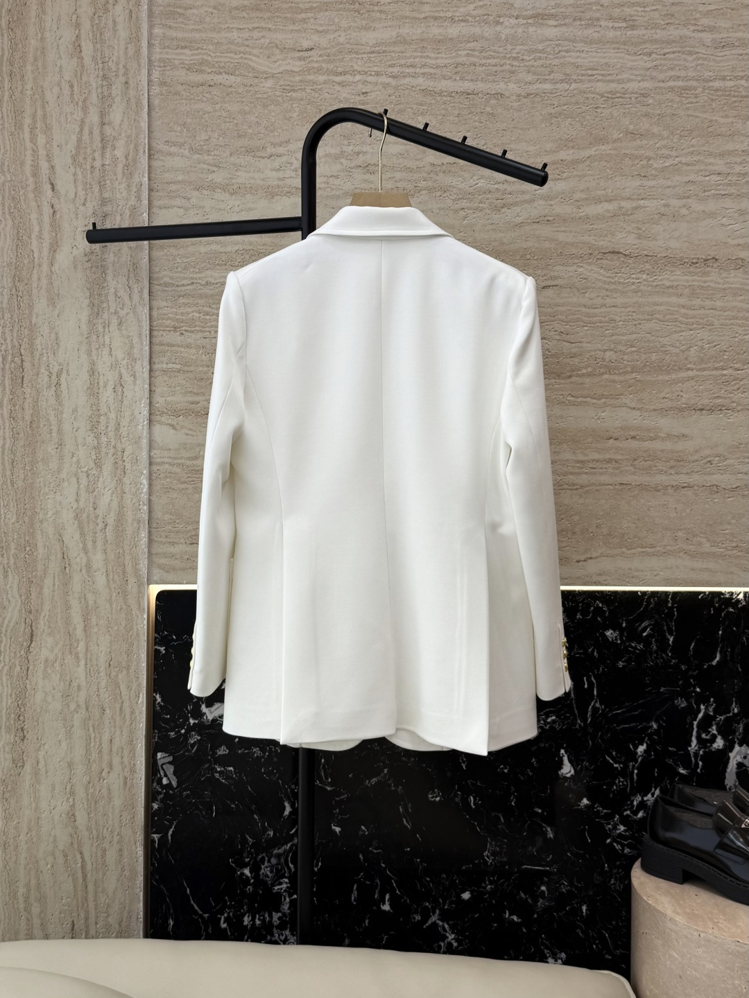 XZ0125#新款外套🌾RL拉夫劳伦 30%羊毛 字母刺绣 长袖西装外套 白色 蓝色 SMLXL