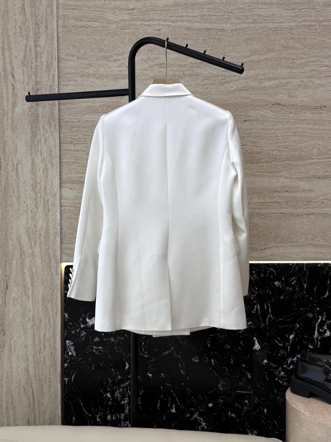 XZ0121#外套新款🌾YSL 顶级原版 经典 双排扣 100% 醋酸 定制款西装外套 黑色 白色 SM