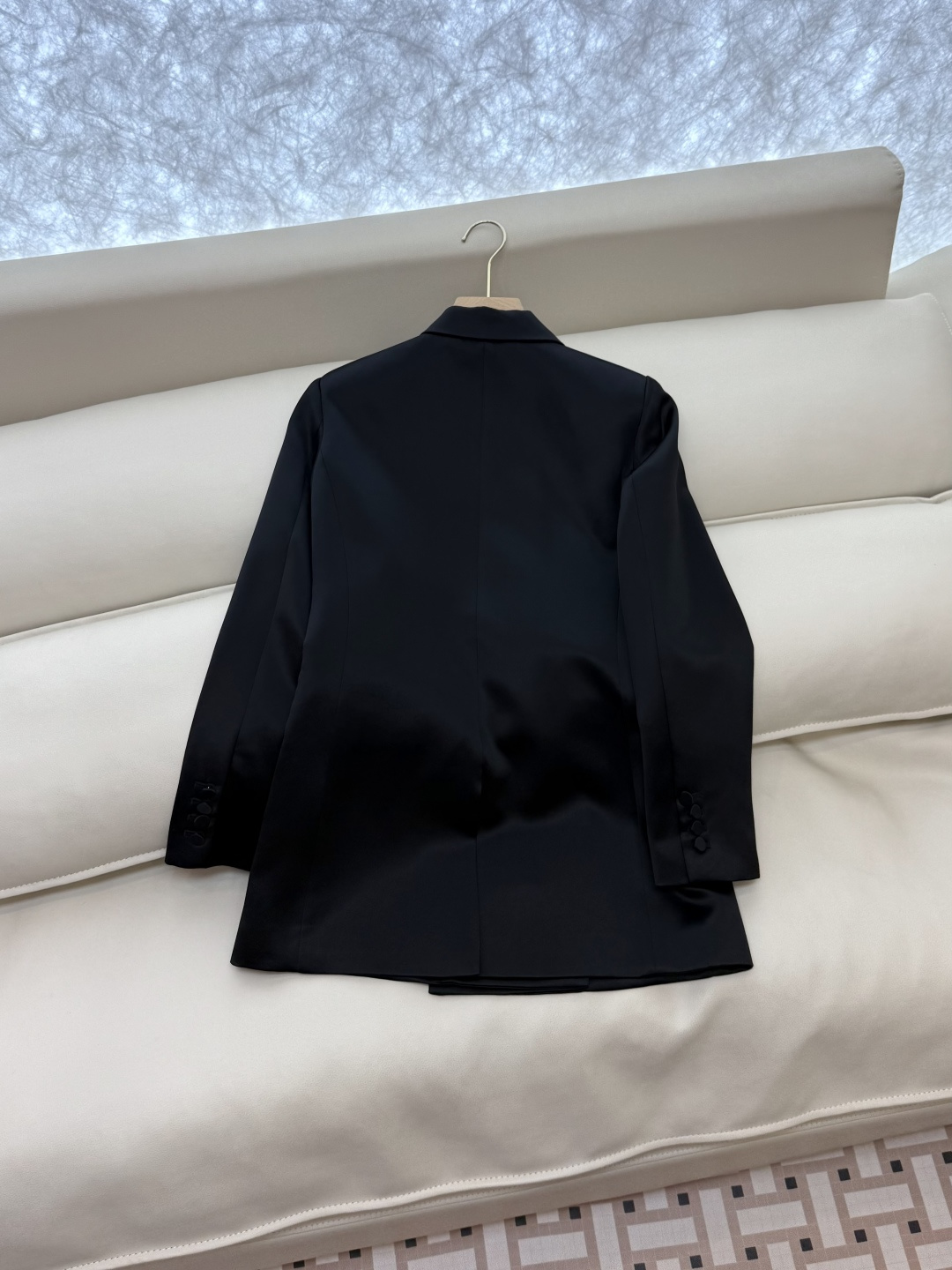 XZ0121#外套新款🌾YSL 顶级原版 经典 双排扣 100% 醋酸 定制款西装外套 黑色 白色 SM