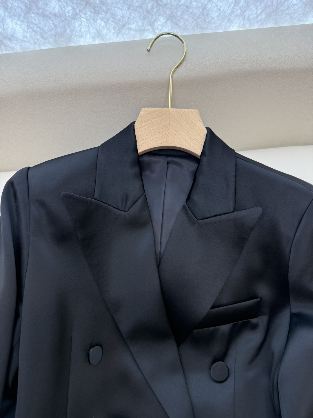 XZ0121#外套新款🌾YSL 顶级原版 经典 双排扣 100% 醋酸 定制款西装外套 黑色 白色 SM