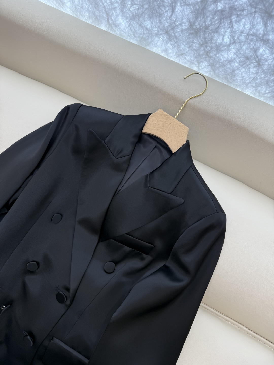 XZ0121#外套新款🌾YSL 顶级原版 经典 双排扣 100% 醋酸 定制款西装外套 黑色 白色 SM