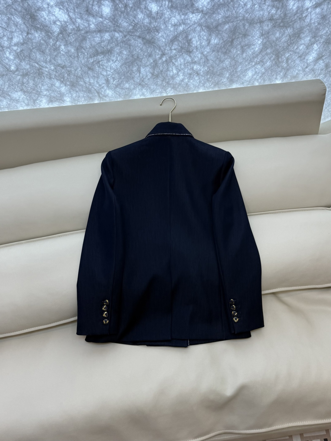 XZ0123#新款西装外套 PVal 华伦天奴 牛仔蓝 西装外套 SMLXL