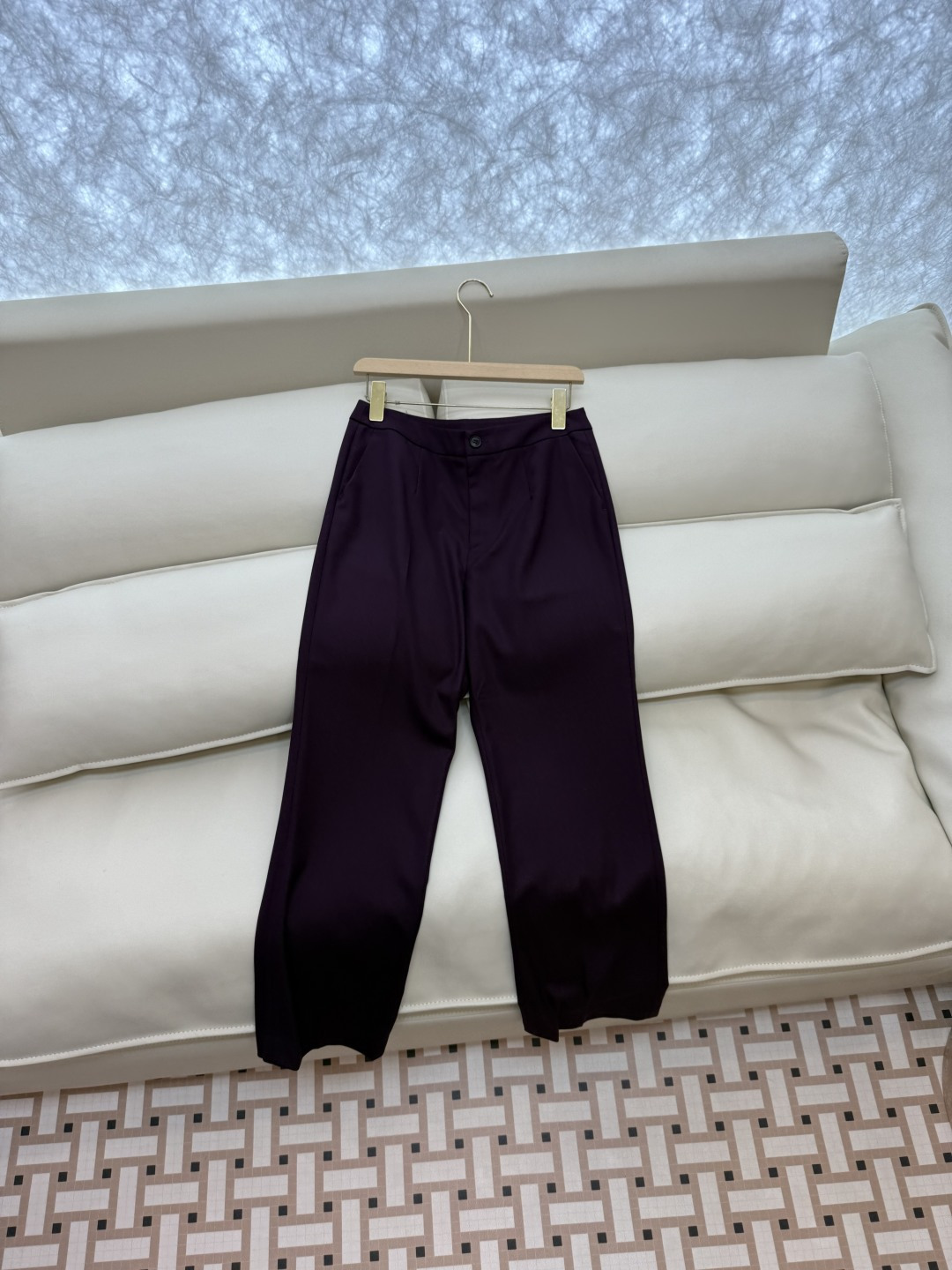 TF078#新款套装。THeory 60% 羊毛 双排扣 长袖西装外套 ➕长裤 套装 蓝色 紫色 2/4