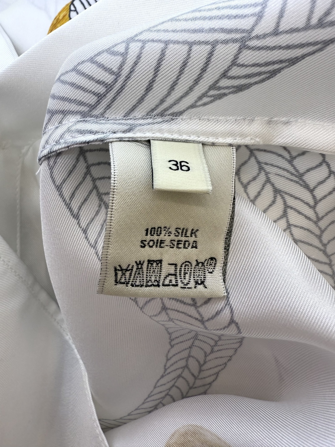 BS993#新款连衣裙💕H家 爱马仕 定位印花 斜纹真丝印花 长袖衬衫款连衣裙 杏色 黑色 36/38/