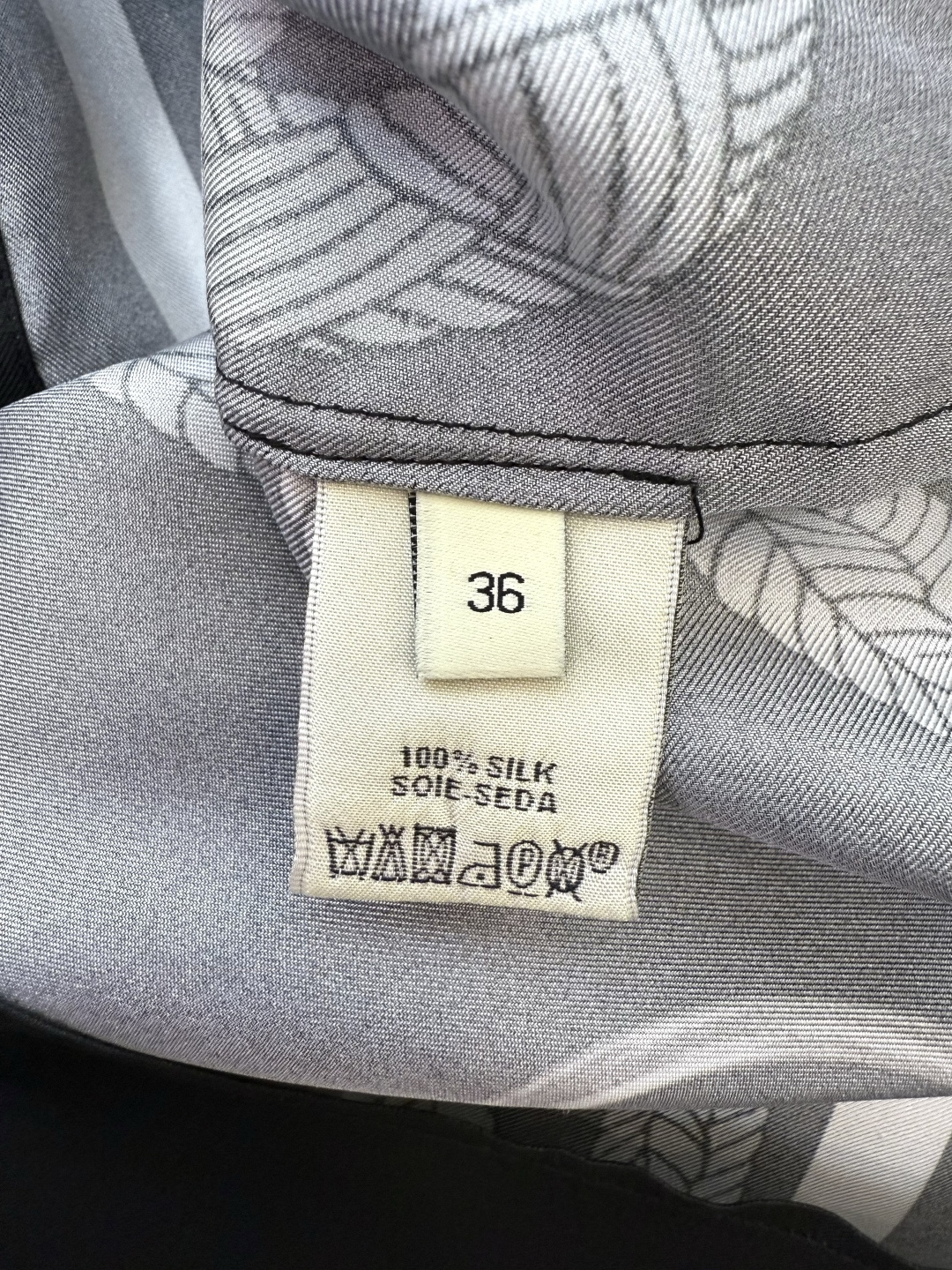 BS993#新款连衣裙💕H家 爱马仕 定位印花 斜纹真丝印花 长袖衬衫款连衣裙 杏色 黑色 36/38/