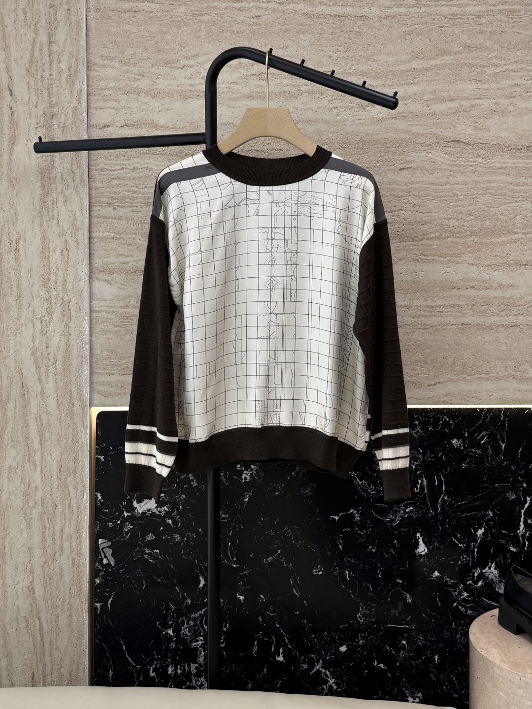 NO:465986,H32562# new top H Home Hermes silk printed spliced ​​long sleeve knitted wool on two colors S-X L,,hermes,real silk,alexander wang19860909H32562#新款上衣 H家 爱马仕 真丝印花拼接长袖针织羊毛上 两色S- X L,,hermes,real silk,alexander wang,Women's clothing