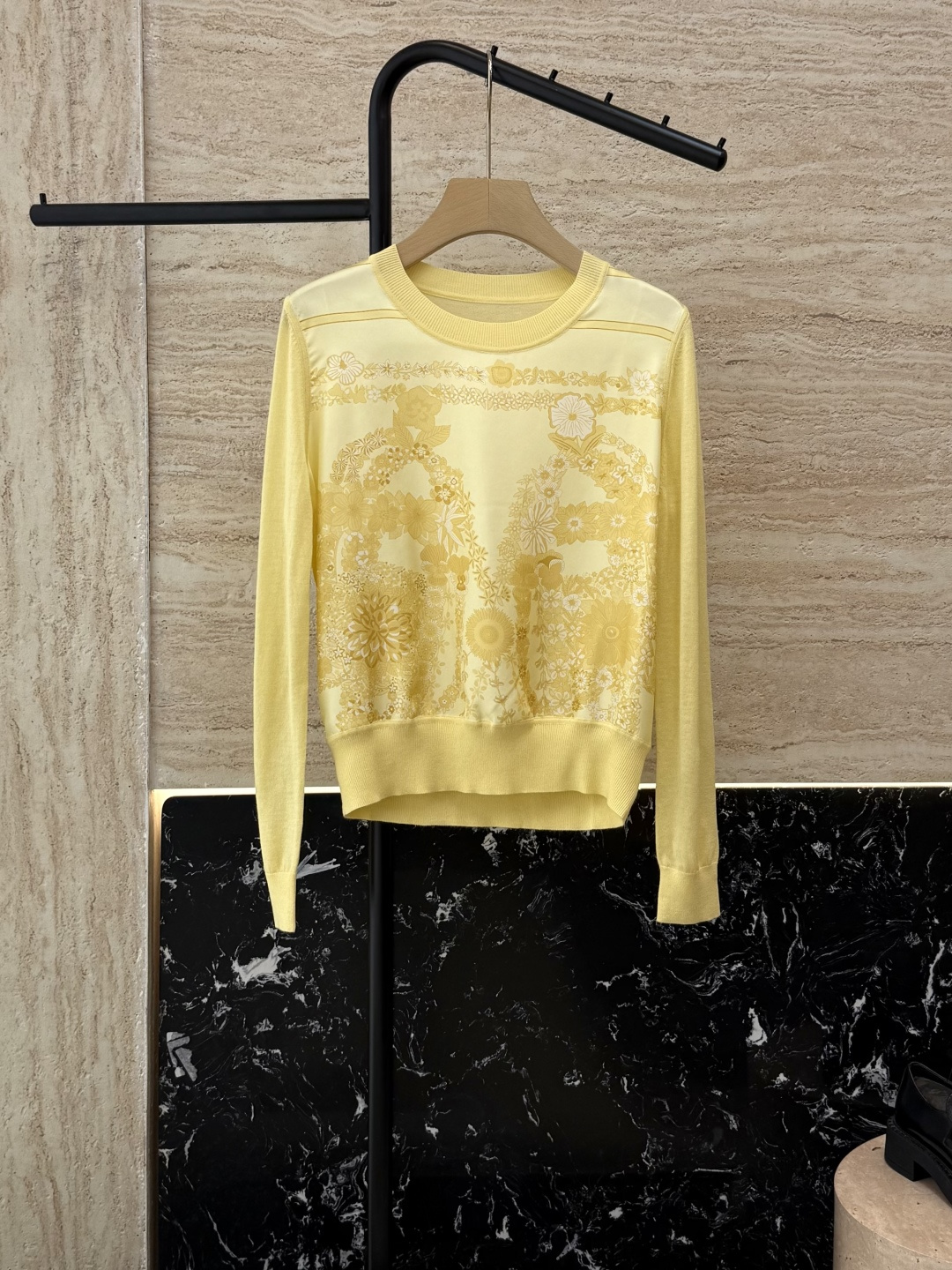 NO:465914,H32555# new jacket P H Home Hermes silk printed spliced ​​long-sleeved knitted wool top Four colors S- XXL,,hermes,jackets & coats,real silk,alexander wang19860909H32555#新款外套P H家 爱马仕 真丝印花拼接长袖针织羊毛上衣 四色 S- XXL,,hermes,jackets & coats,real silk,alexander wang,Women's clothing