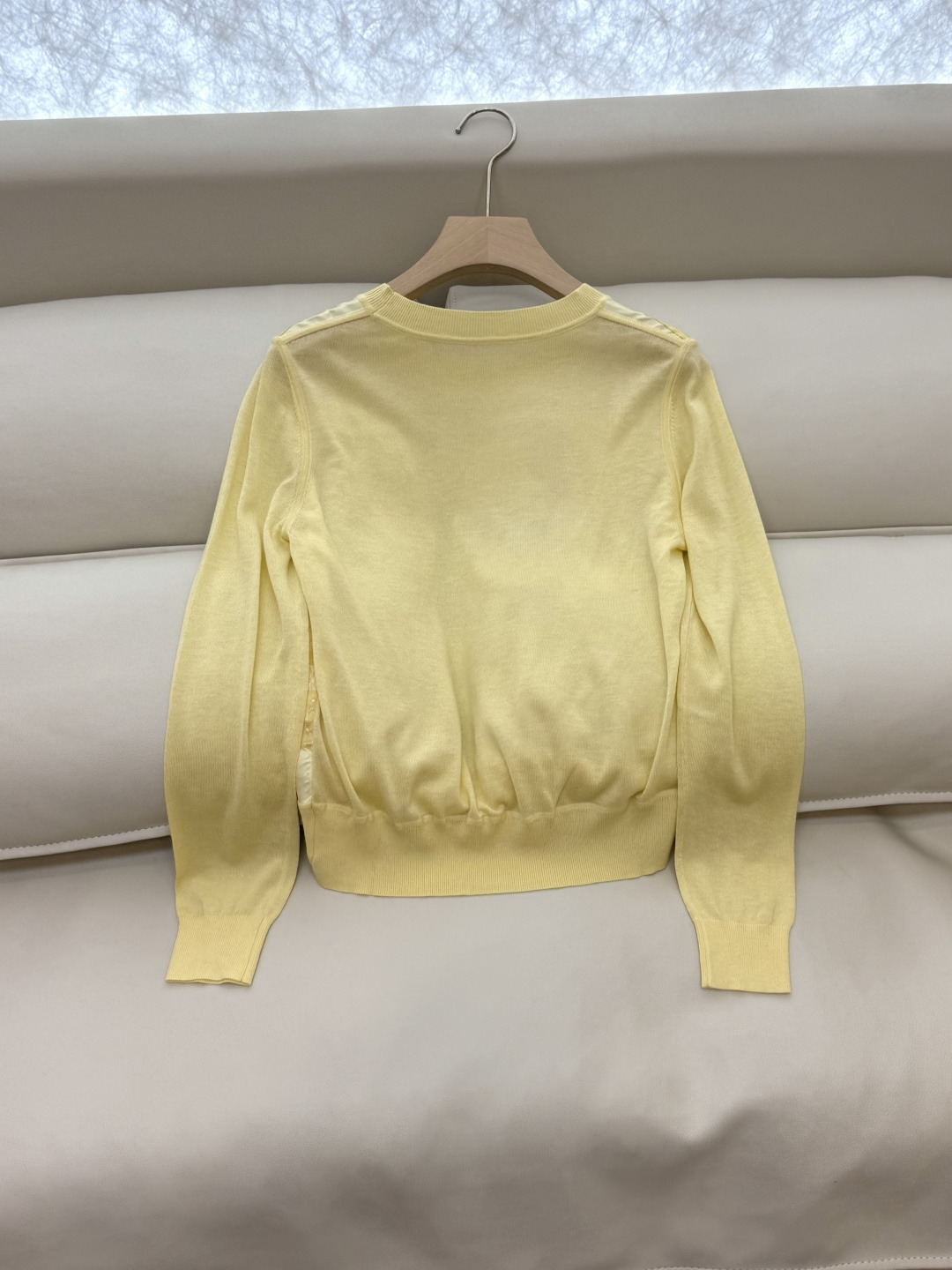 H32555#新款外套💕H家 爱马仕 100% 真丝印花拼接长袖针织羊毛上衣 四色 S- XXL