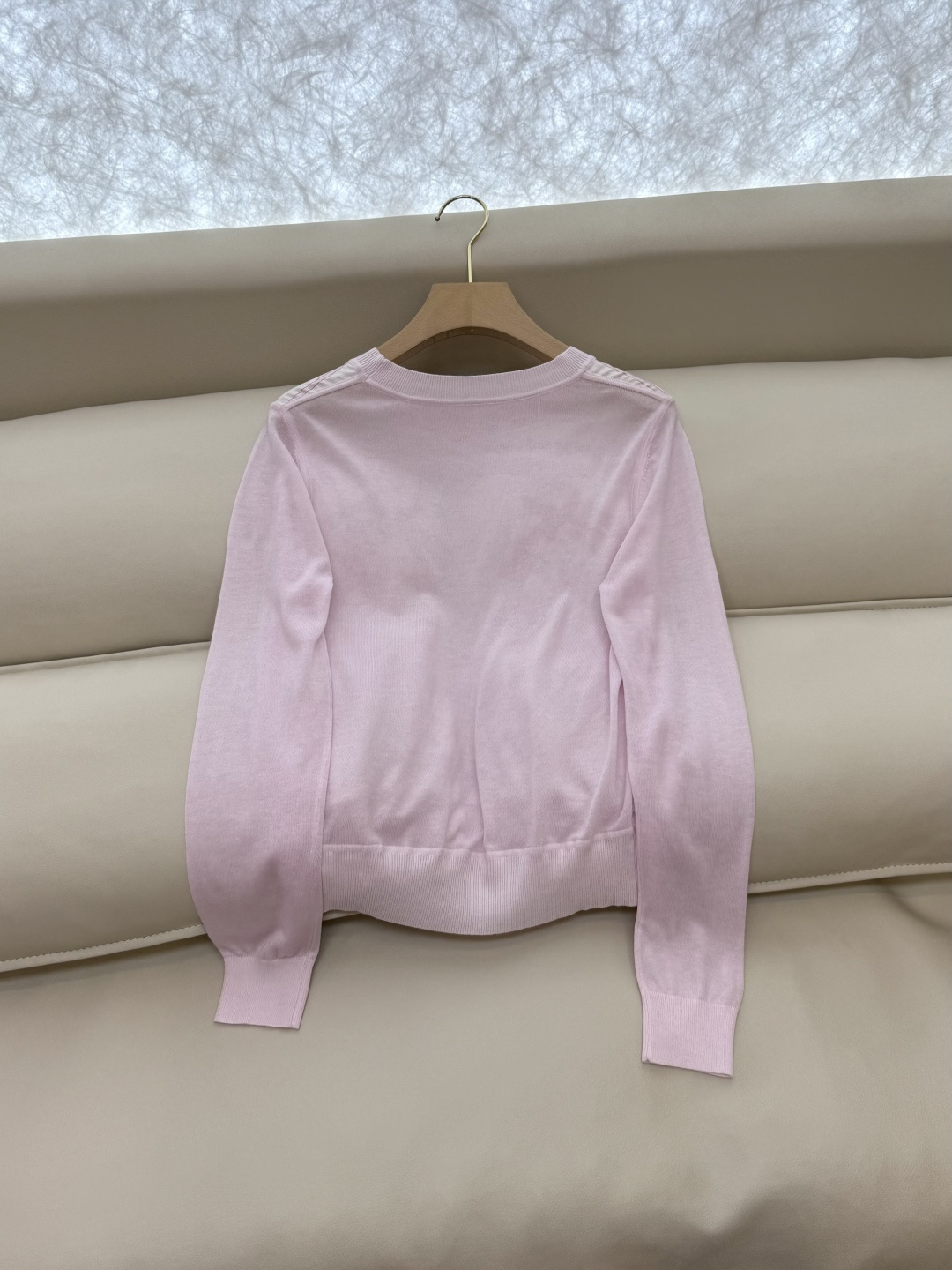 H32555#新款外套💕H家 爱马仕 100% 真丝印花拼接长袖针织羊毛上衣四色 S- XXL