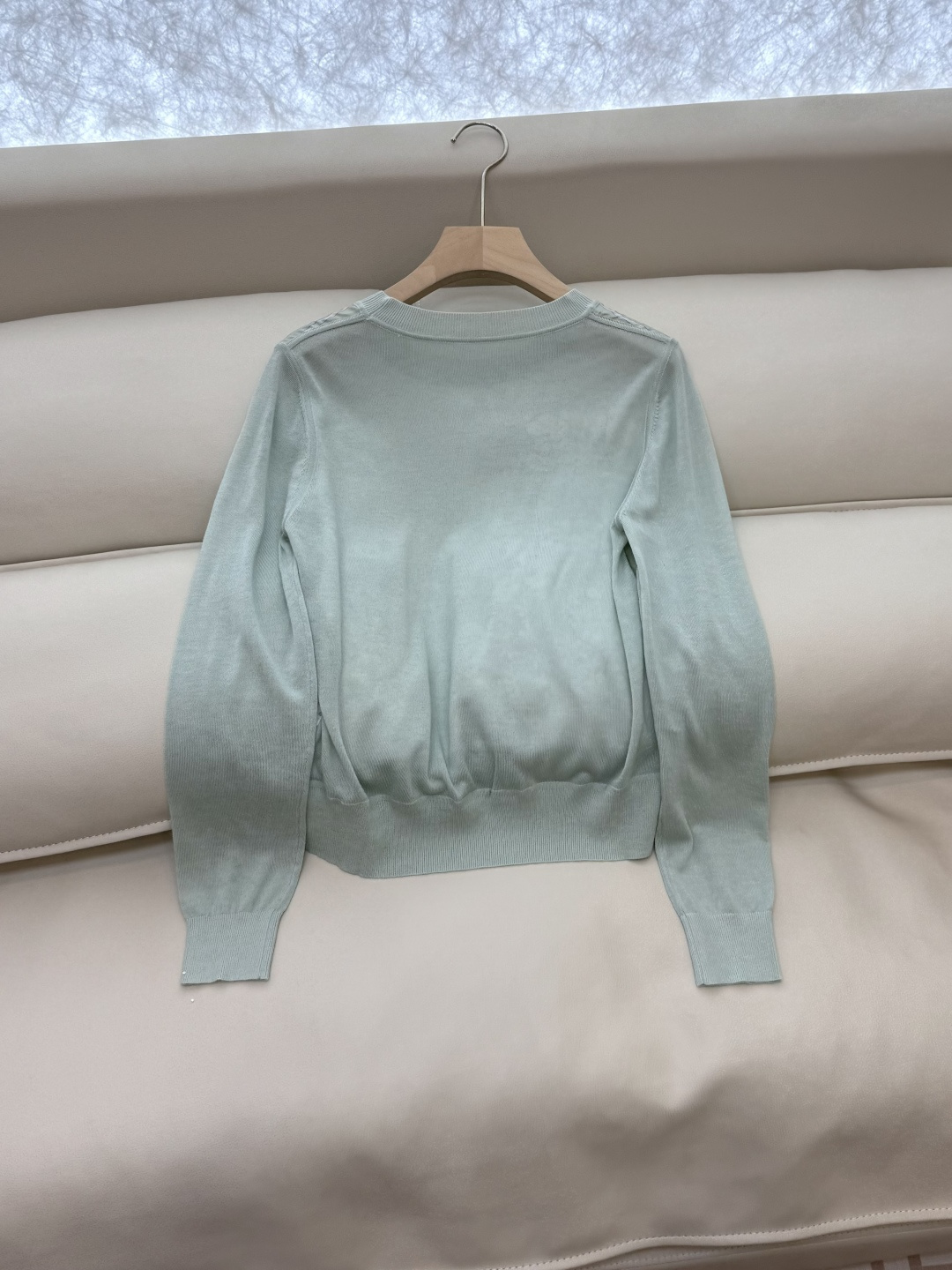 H32555#新款外套💕H家 爱马仕 100% 真丝印花拼接长袖针织羊毛上衣四色 S- XXL